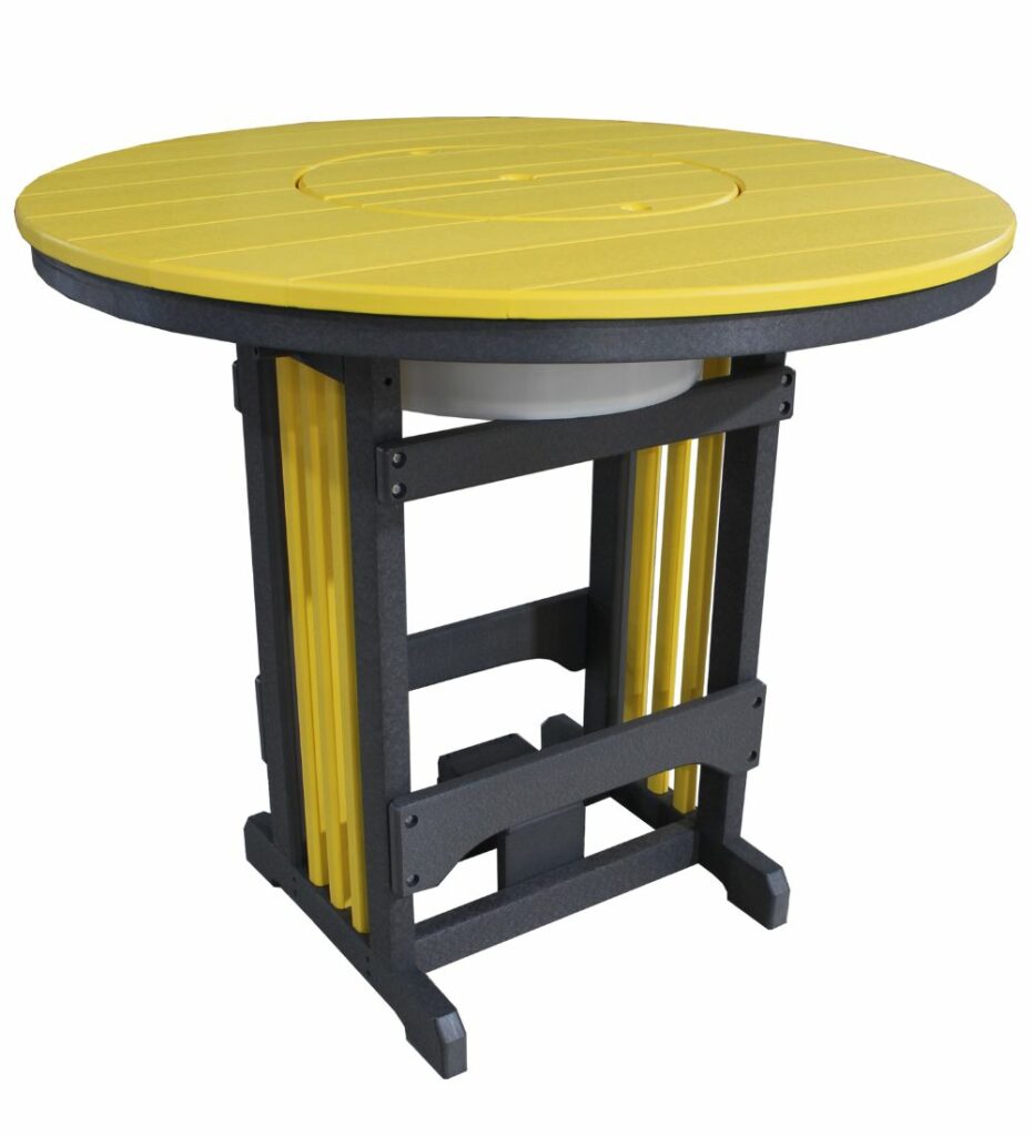 66 Round Pub Table Tall Yellow