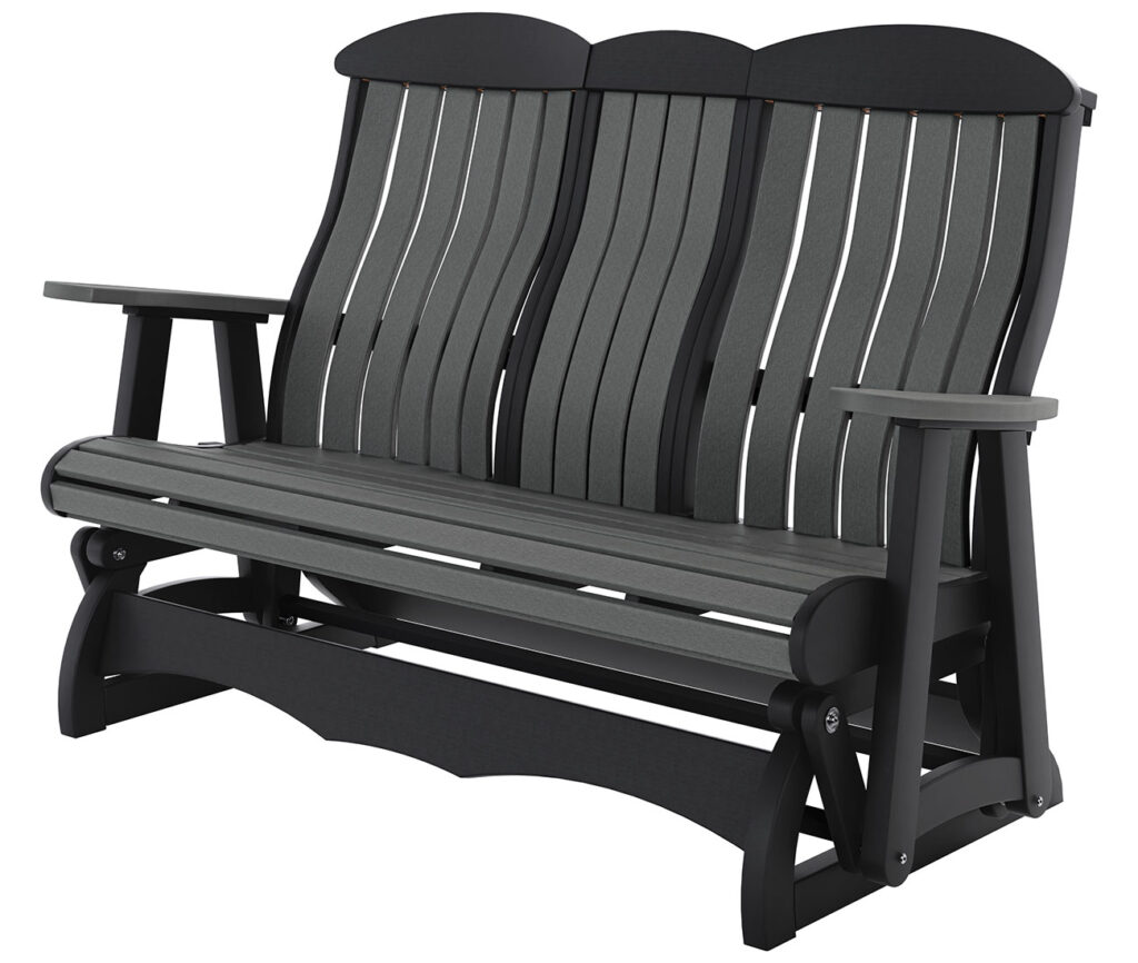 Vienna Lounge Glider With Console Dark Gray On Black Rszd